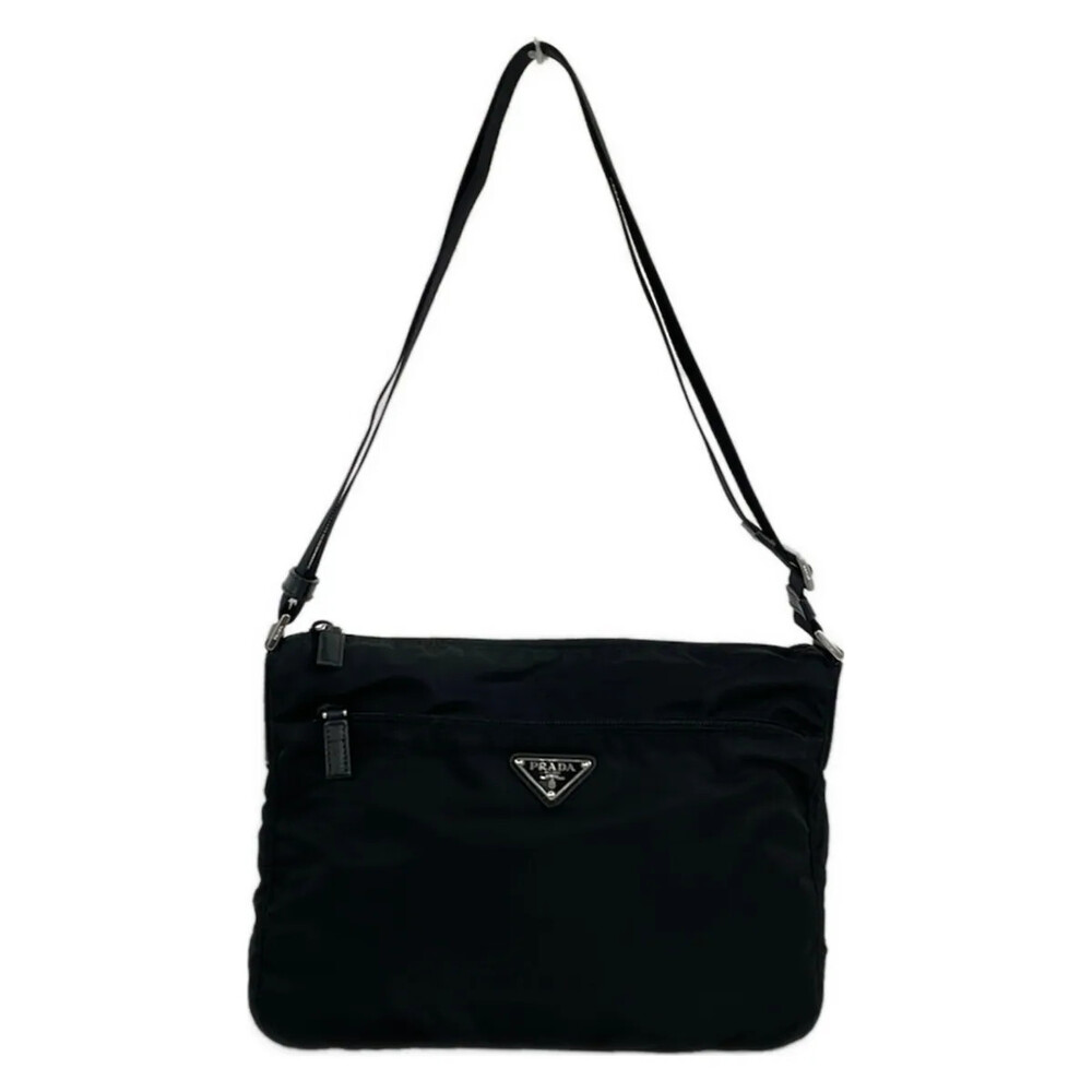 Prada Black Nylon Leather Shoulder Bag #315272P65B